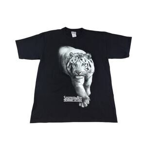 Siegfried & Roy L Vtg Mirage Las Vegas White Tiger T-Shirt